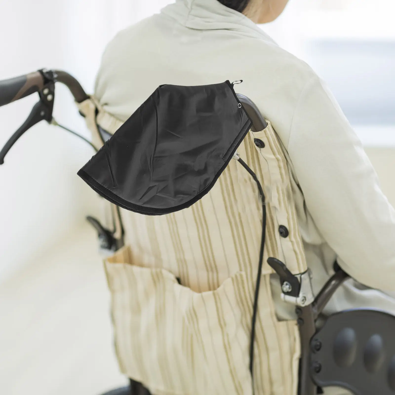 

1Pair Wheelchair Handlebar Hand Sleeve Protector Winter Grip Cover Thick Soft Warm Walker Handle Warmer Gloves Universal Fit