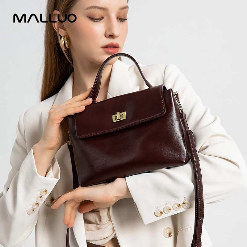 Bolso de mano de piel de vaca auténtica para mujer, bolso de mano de cuero suave de alta calidad, bolsos cruzados de moda, bolso de hombro para mujer