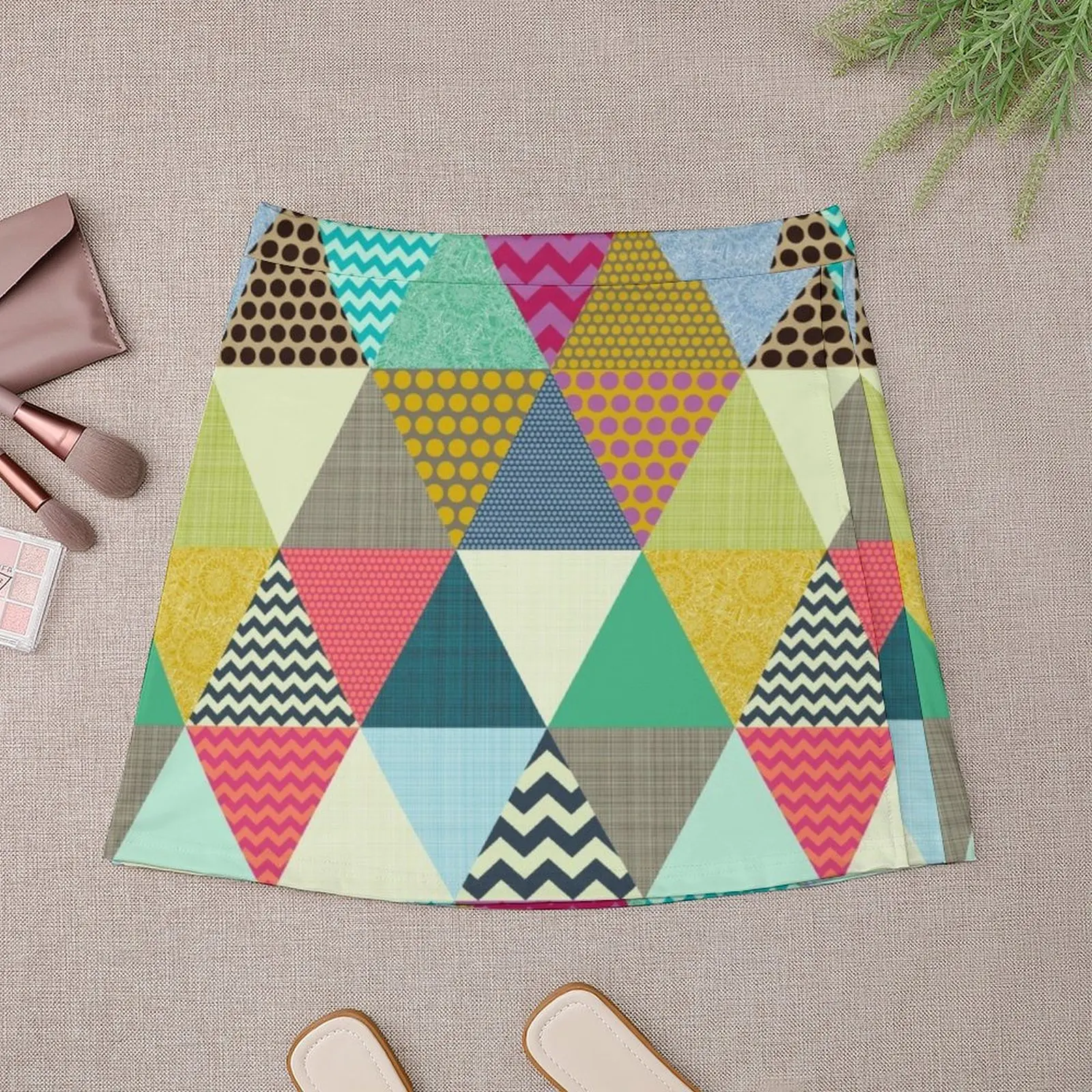 New York Beauty triangles Mini Skirt clothes for woman Summer women's clothing korean women's clothes skirt skirt Mini