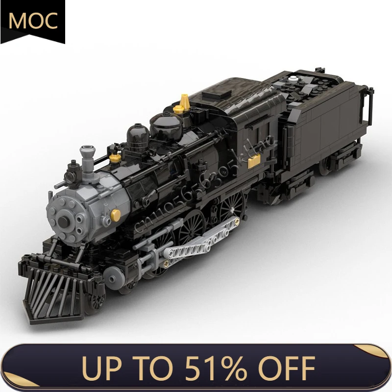 

NEW 1122 Parts MOC City Traffic Series Exquisite Black locomotive model DIY creative ideas Children Toys Assembly birthday Gifts