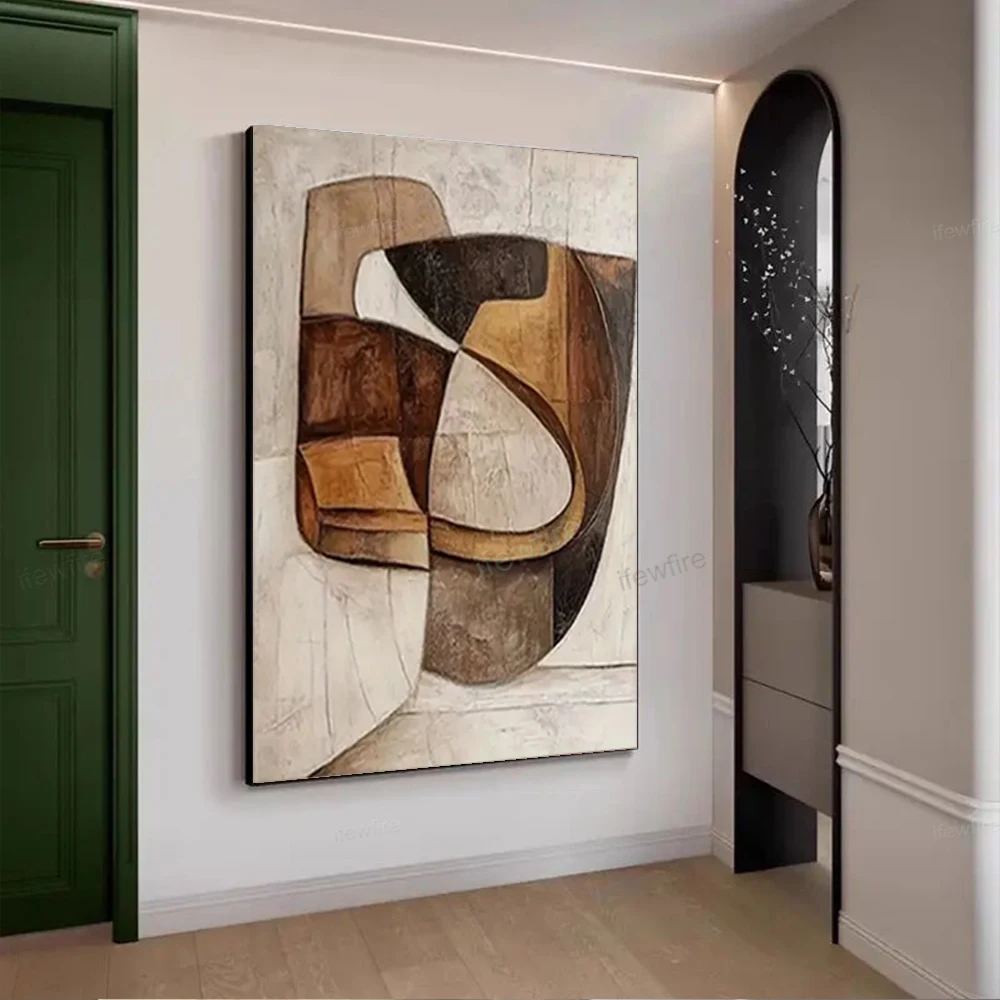

Beautiful Gray Texture Abstract Oil Painting 100% Handmade Canvas Pictures Customized Poster Hung In The Hotel Restaurant Living