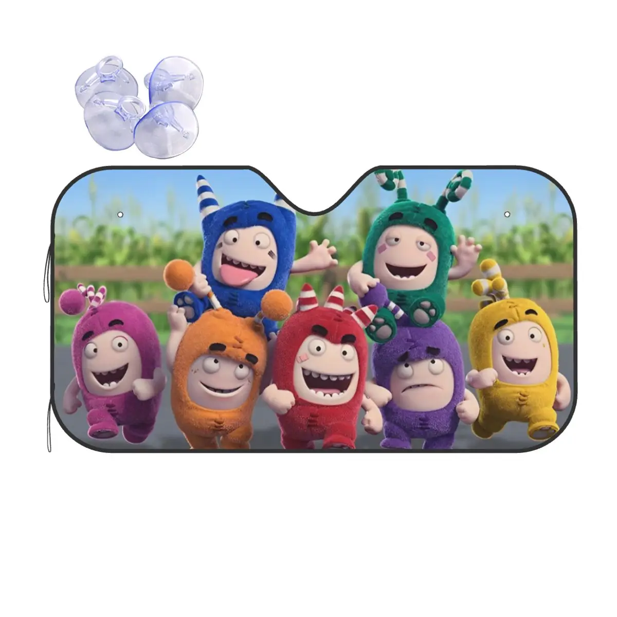 

Oddbodes аниме складной солнцезащитный козырек для ветрового стекла 70x130 см алюминиевая фольга окна автомобиля лобовое стекло чехлы для автомобиля