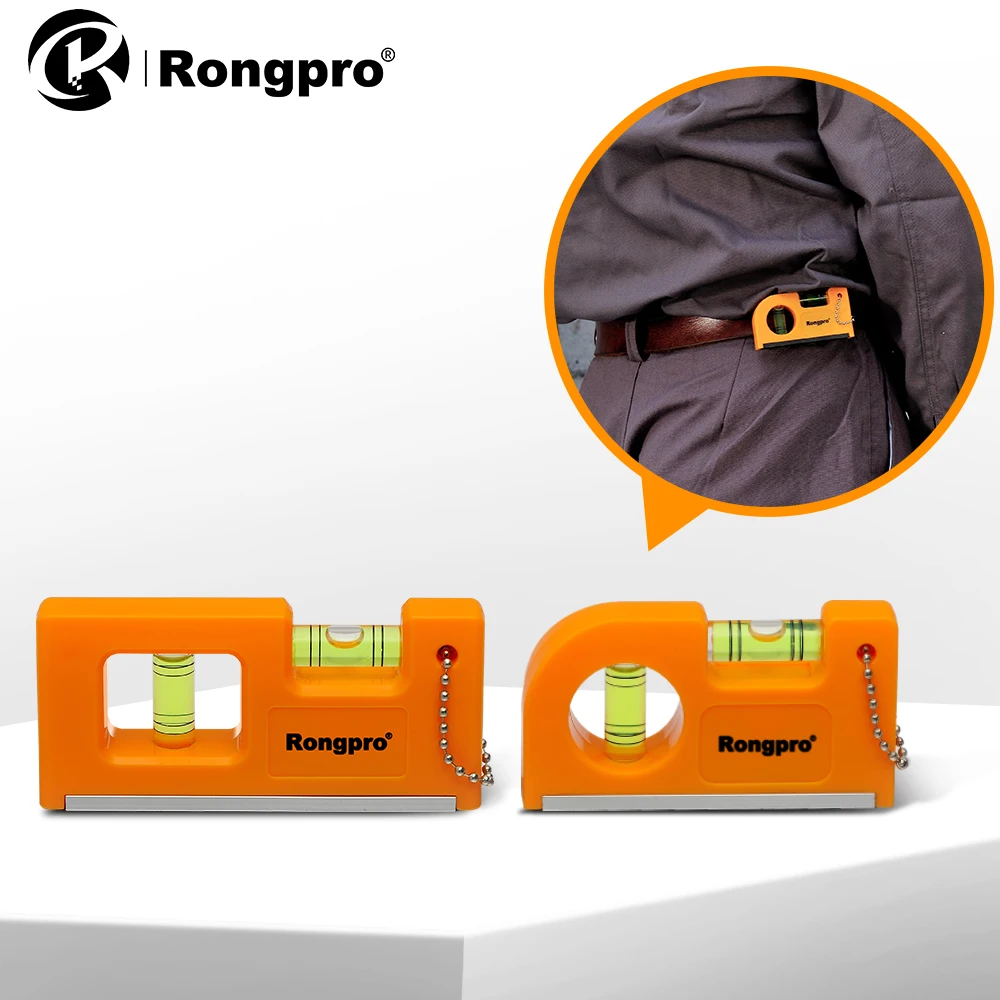 

Rongpro Pocket Spirit Level Bubble 2 Bubble Spirit Leveler With Magnet Base Horizontal Ruler Portable Magnetic ABS Shell