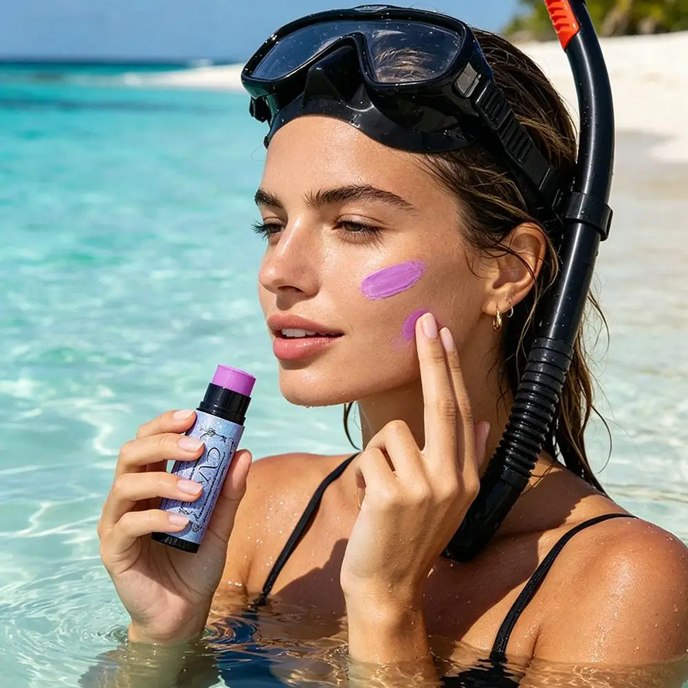 Zinc Sunscreen Mud Stick Waterproof Face Mineral Sunblock Body Tinted Paint Cream Surf Sports Travel Portable UV Protection