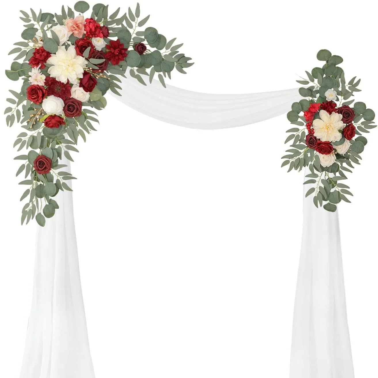 

Арка из искусственной розы, белая свадебная тюлевая арка 75 см х 800 см, свадебная церемония, украшение для дня рождения, банкета, фона
