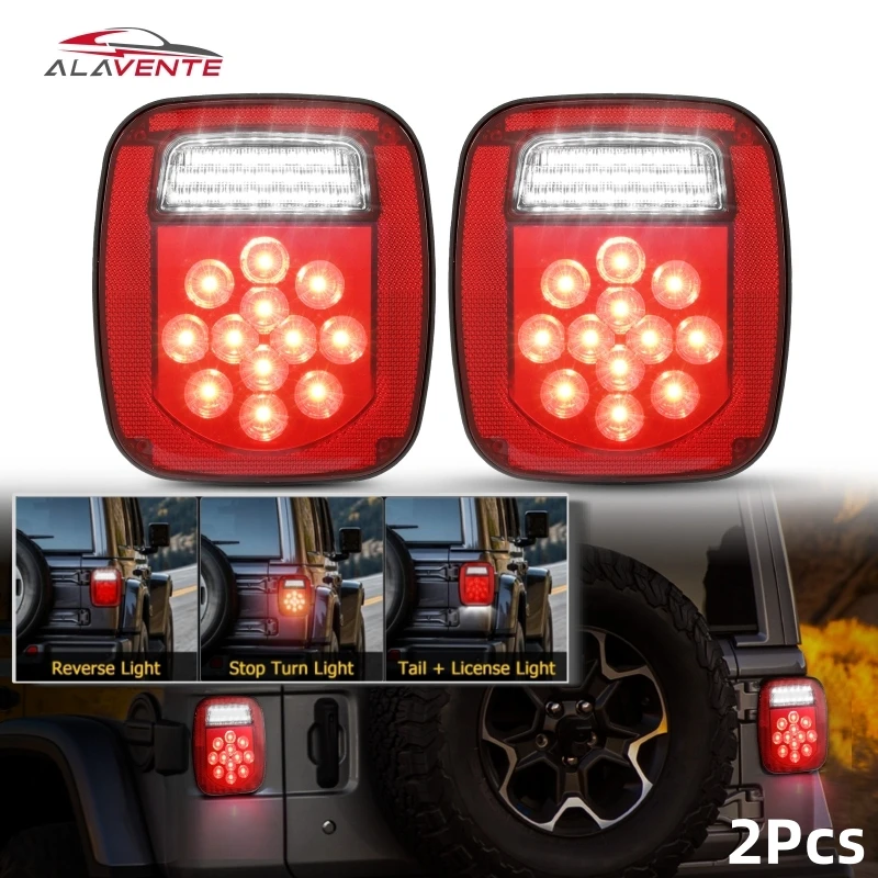 

2Pcs/set Universal Square 39LED Car Tail Light Turn Tail Signal Lamp For Jeep Wrangler TJ CJ 76-06