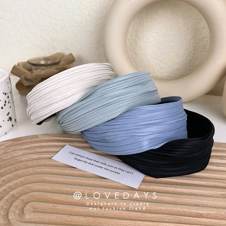 French pleated fabric headband fashion sense sweet girly goddess headband all-match hairpin headwear hair accessories