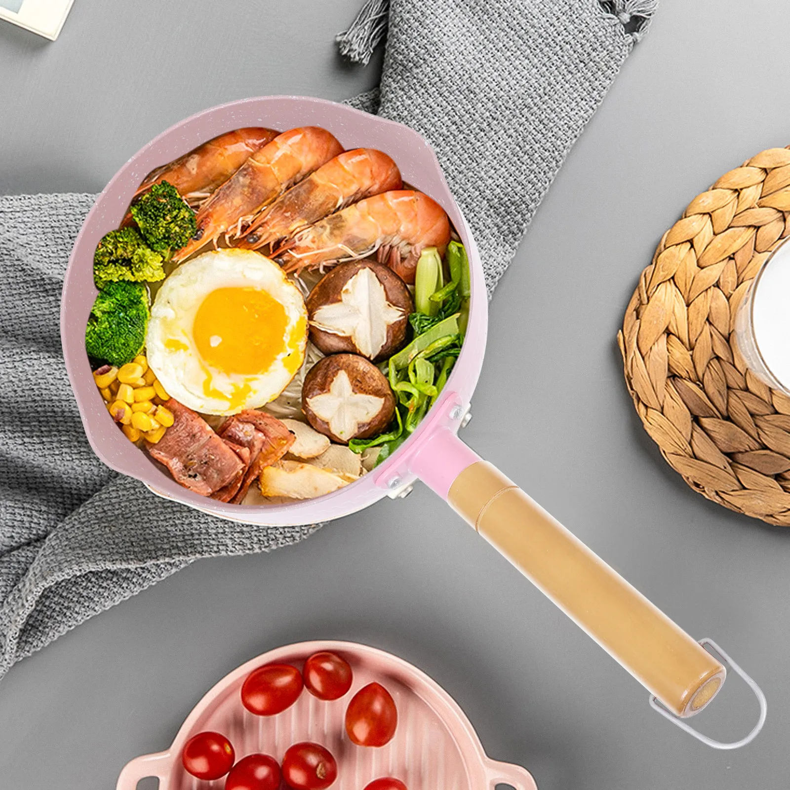 Aluminium melkpan met houten h - Baby Food Restaurant recensie en prijs