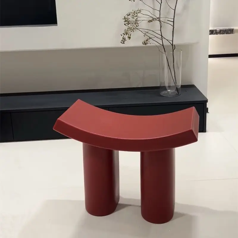 Nordic shoe changing stool Internet celebrity plastic children's stool home door low stool entry light luxury modern simp
