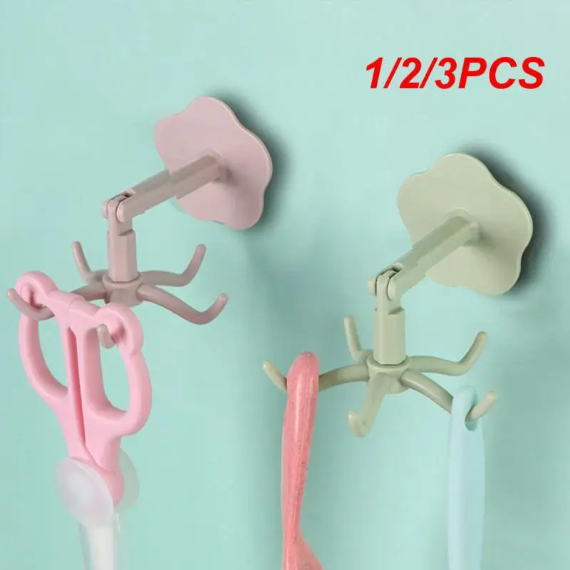 1/2/3PCS Small Object Hanger Kitchen Accessorizes Wall Hanging 360 ° Rotating Universal Hooks Save Space Kitchen Organizer