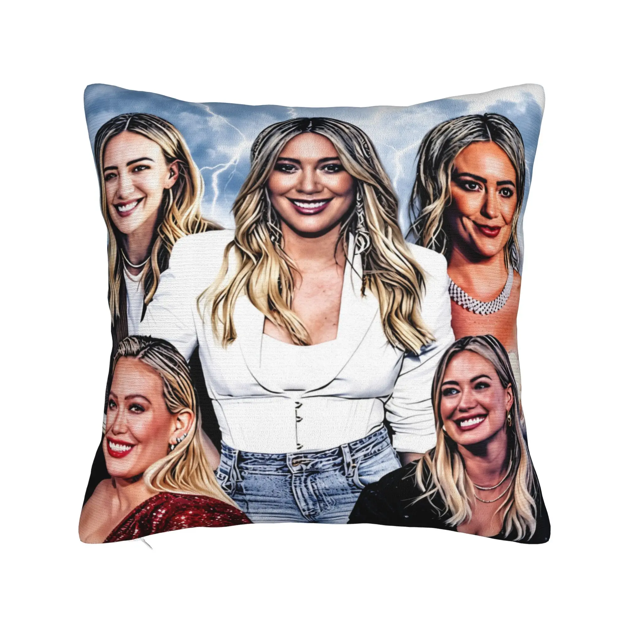 Hilary Duff Lucky Me Tour Pillow Case  Soft Pillow Cover Kawaii Pillowcases For Sofa Car Home Decor