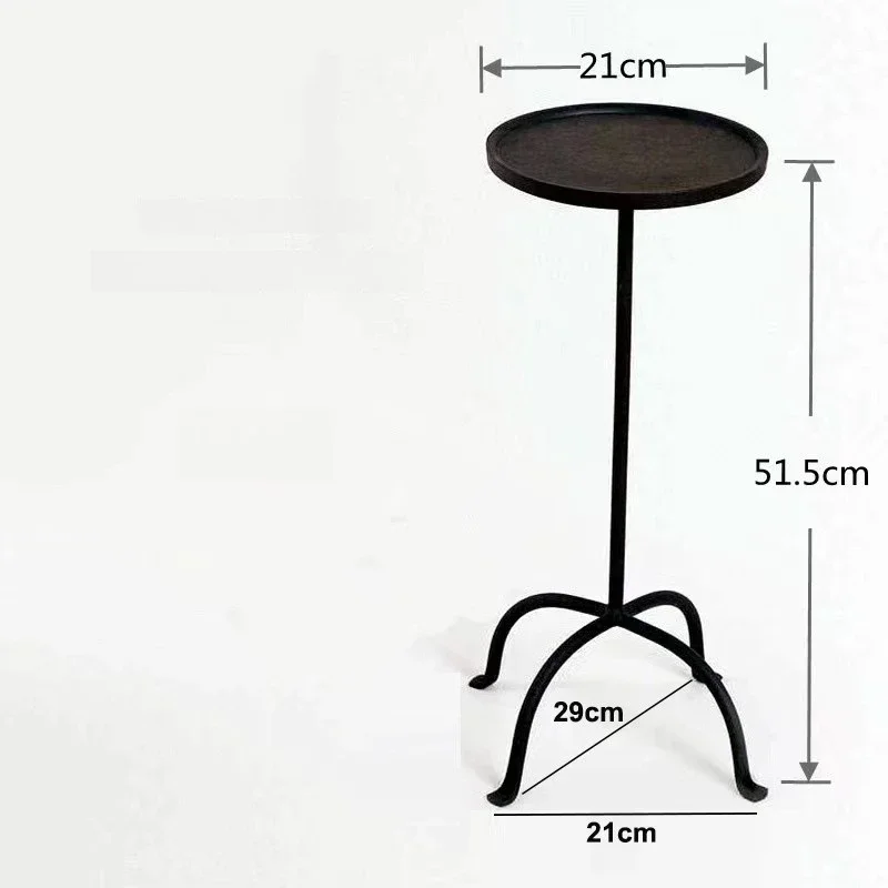Retro Industrial Style,Simple Coffee Table for Living Room,European Aluminum Round Coffee Table,Cast Iron Balcony Furniture