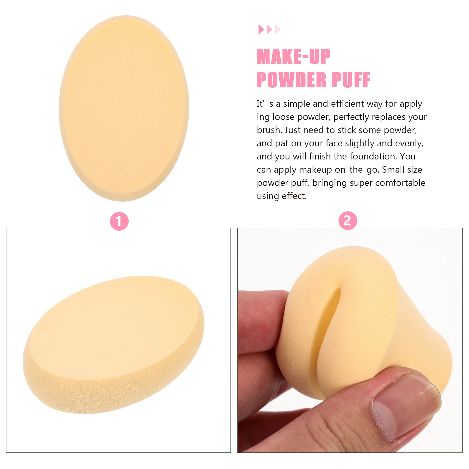 

6Pcs Face Powder Puff Professional Makeup Tool Soft Touch for Even Blend Portable Supple Pads Ideal