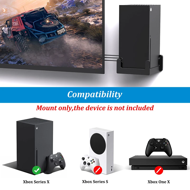 LINGYOU جدار جبل ل Xbox سلسلة X قوي الفضاء إنقاذ حامل قوس شماعات مع فتحات التبريد-يتصاعد على الحائط بواسطة التلفزيون الخاص بك