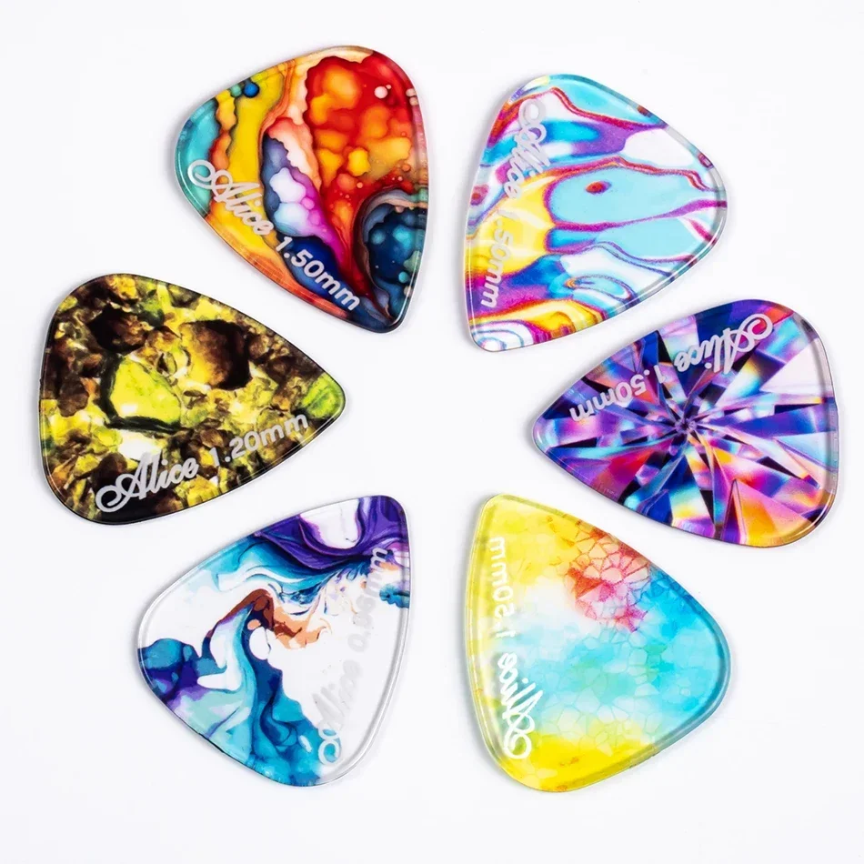 Alice AWR-10/20HR(FAN3) Guitar Picks 0.71-1.50mm Fantasy Dreams Series Printed Picks Modified Polycarbonate Guitar Accessories