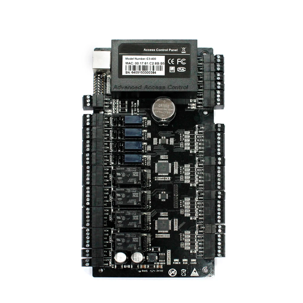 TCP/IP アンプ、4x NFC リーダーを備えた RS485 IP ベースのアクセス制御システム - Wiegand 26/34、KR300 アンプ C3-400 パネル マルチプロトコル サポート