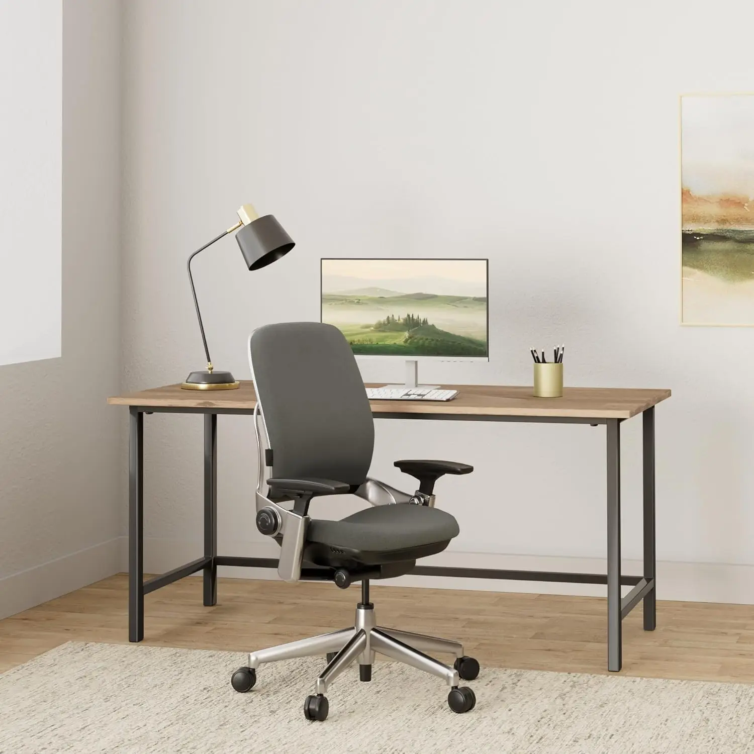 Steelcase Leap Office Chair - Ergonomic Work Chair With Wheels For Carpet Flooring - Work Chair Supports Unique Body Shape -