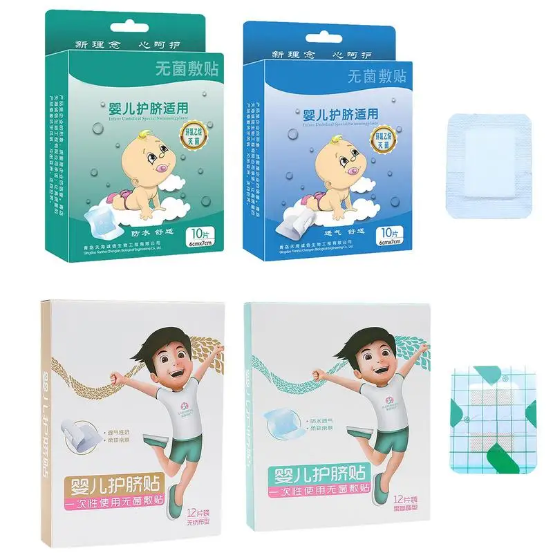 Respirável Umbigo Adesivo para Bebês, Patches De Proteção Do Umbigo, Resistente À Água Banhando Umbigo