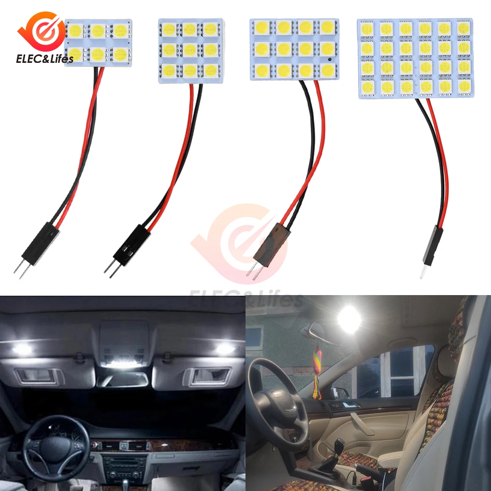 DC12V 5050 Led Reading Light Bulb LED Panel Dome Light for Car Interiors Dresser Light Luggage Compartment Light Reading Light