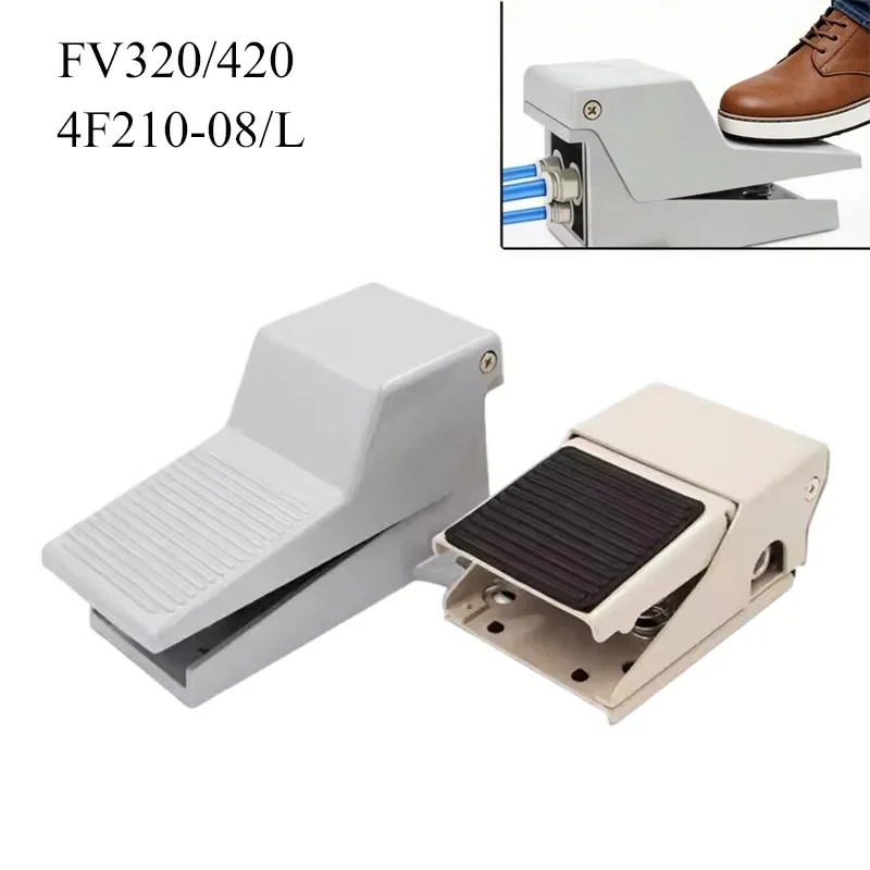 Pneumatic Foot Pedal Valve 4F210-08 FV320 FV420 4F210-08L/G Foot Switch Cylinder Air Exchange Directional Control Valve Tool