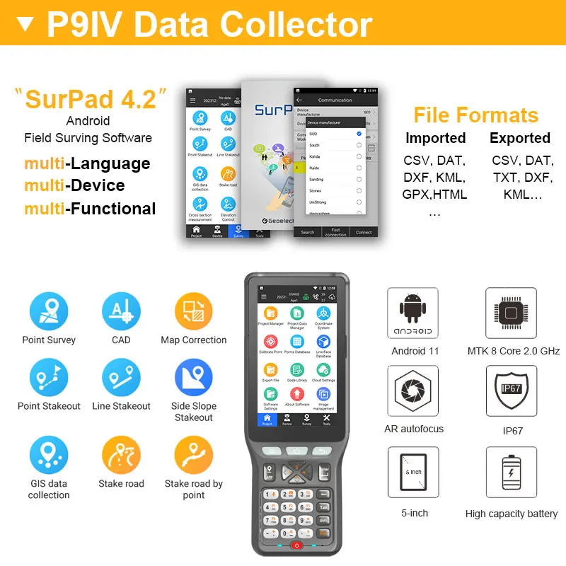 

T1AR Pro Stonex Gps Stonex Rtk GNSS Receiver AR Visual Stakeout International Version Gps Rtk
