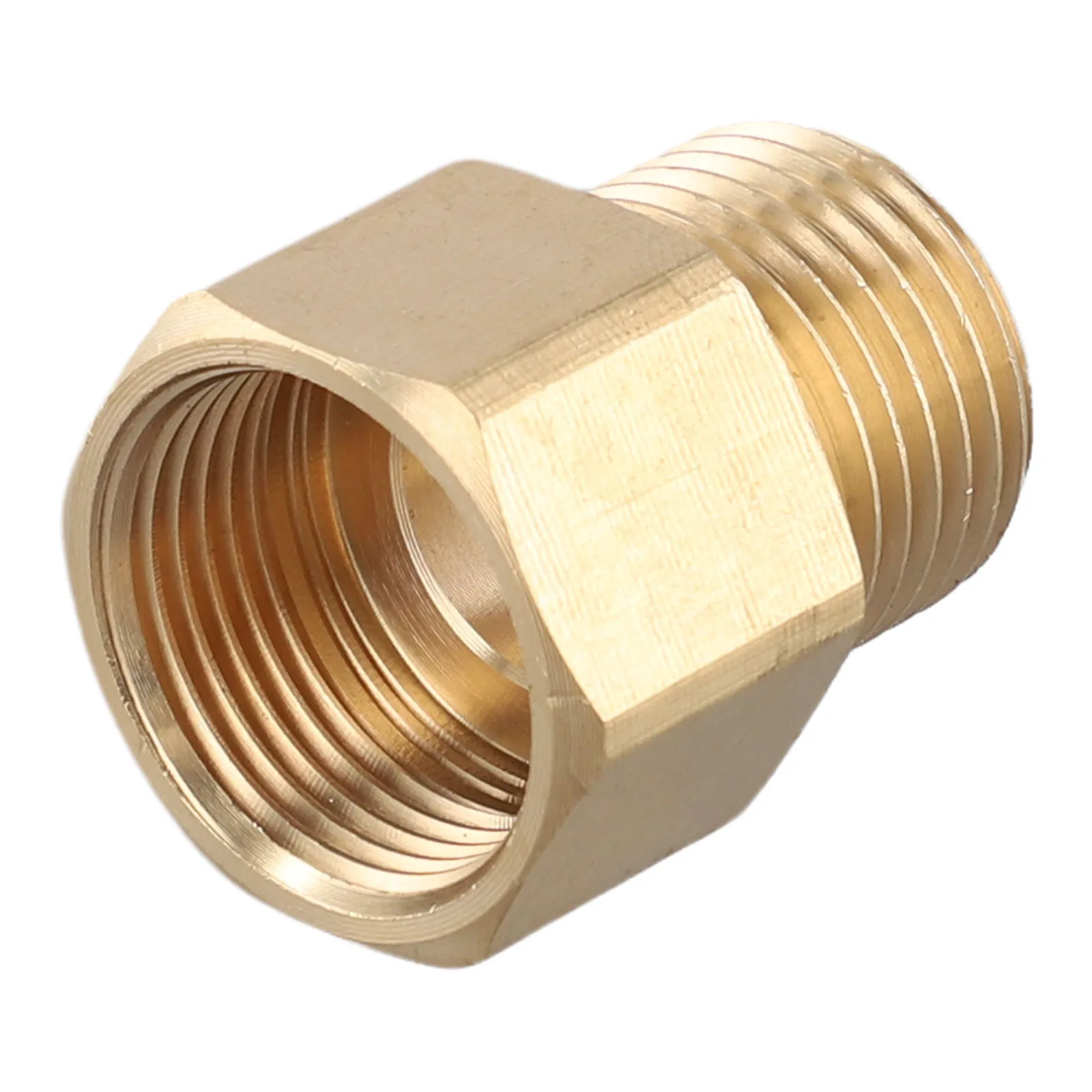 M22 14mm Female Thread to G1/2 Male Brass Adapter for Pressure Washer Hose Fittings and Flow Control Applications