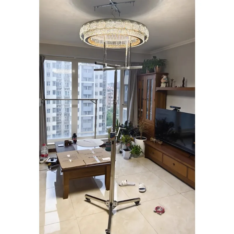 Multifunctional Lamp Mounting Bracket Lifting Stable Triangular Base Mobile Thickened Stainless Steel Studio Light Stand Holder