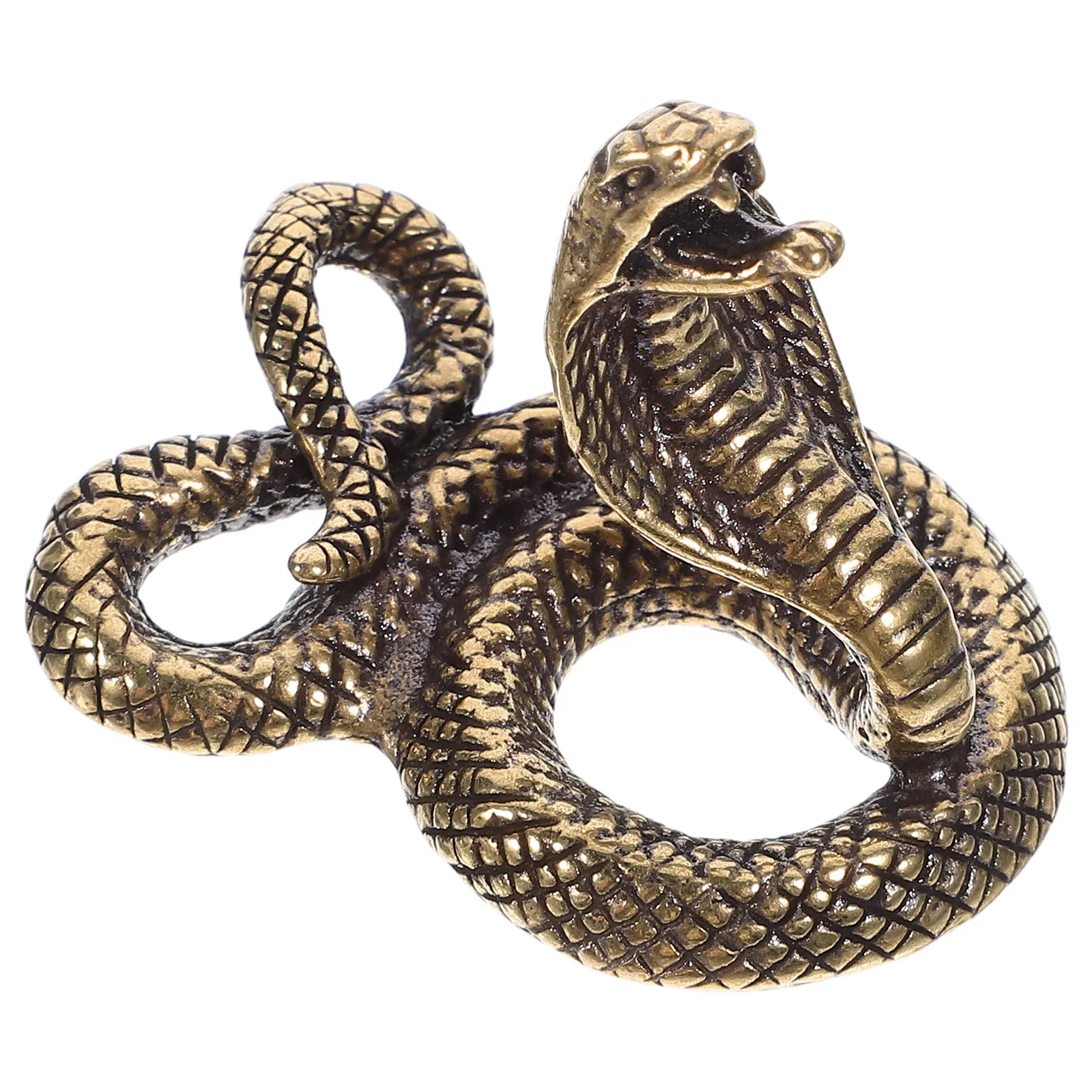 

1pc Brass Snake Ornament Smooth Metal Snake Sculpture For Desktop Home Office Tea Ceremony Decor Vintage Brass Craft
