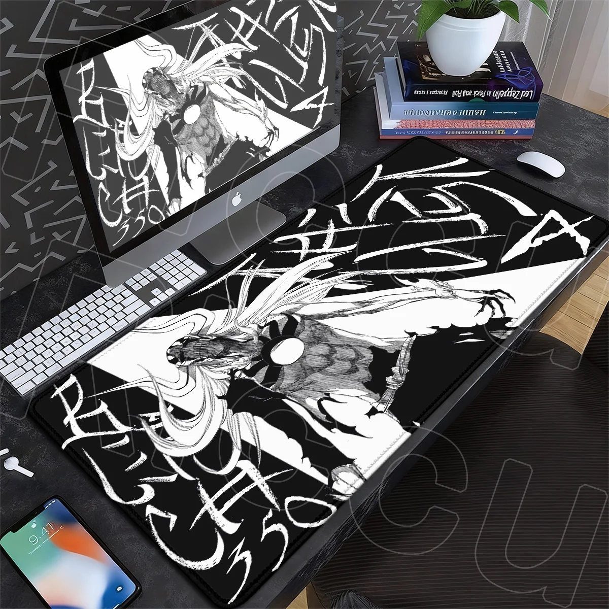 Office Home Accessories Large Washable Japanese Anime Bleach Mouse Pads Locking Edge Kurosaki Ichigo Laptop Gaming Keyboard Mats