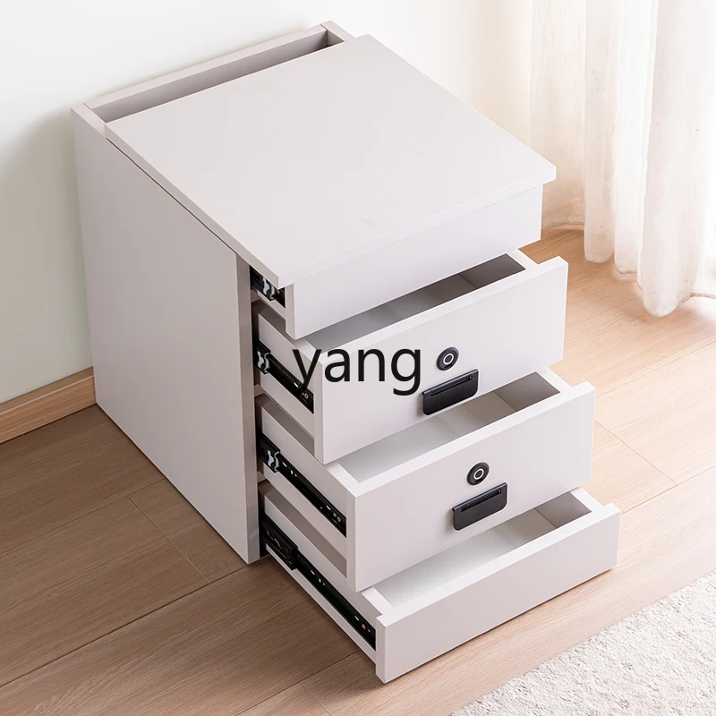 

yjq multi-function hidden compartment bedside table hidden with fingerprint lock anti-theft safe storage cabinet