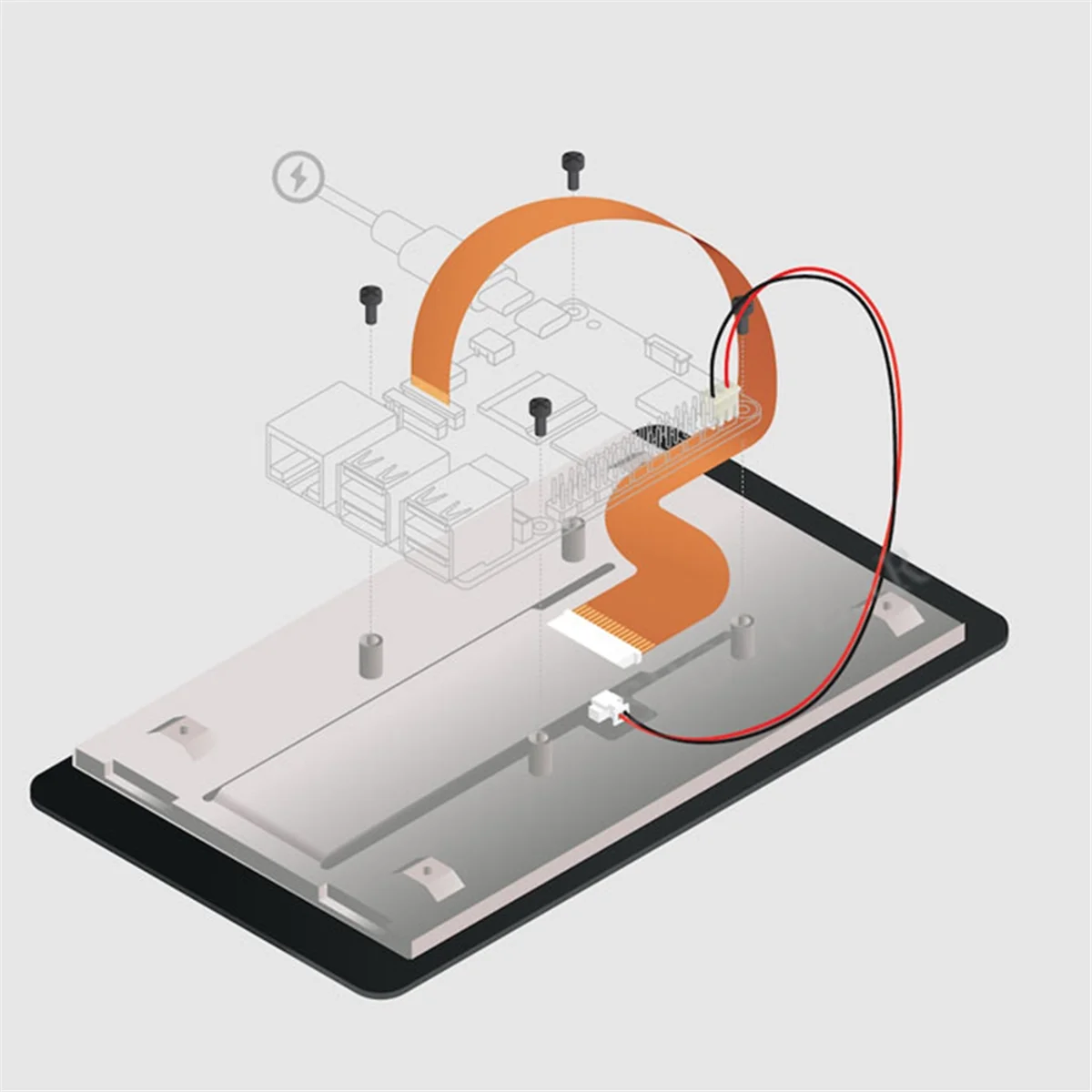 Para Raspberry Pi Pantalla táctil de 7 pulgadas para proyectos e educación