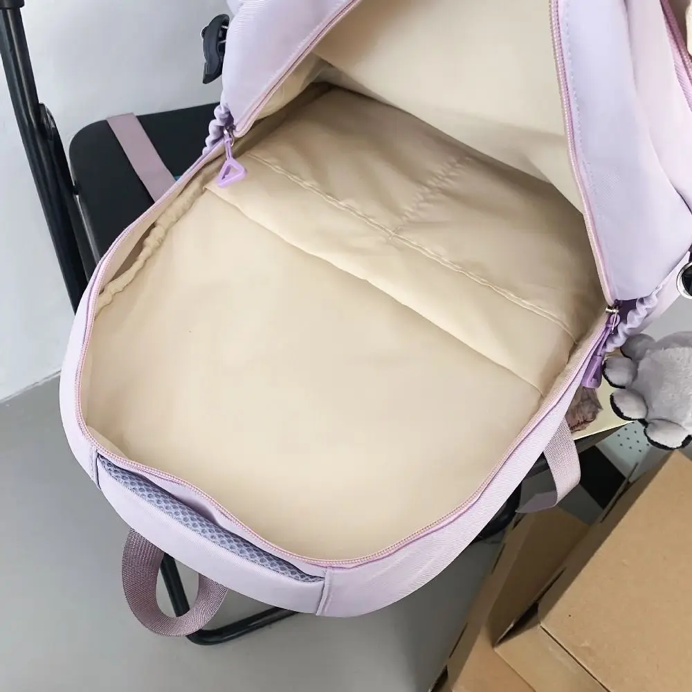 

Korean Simple School Bags Waterproof Nylon College Student Backpack Multi-layer Large Capacity Girl's Backpack Gifts