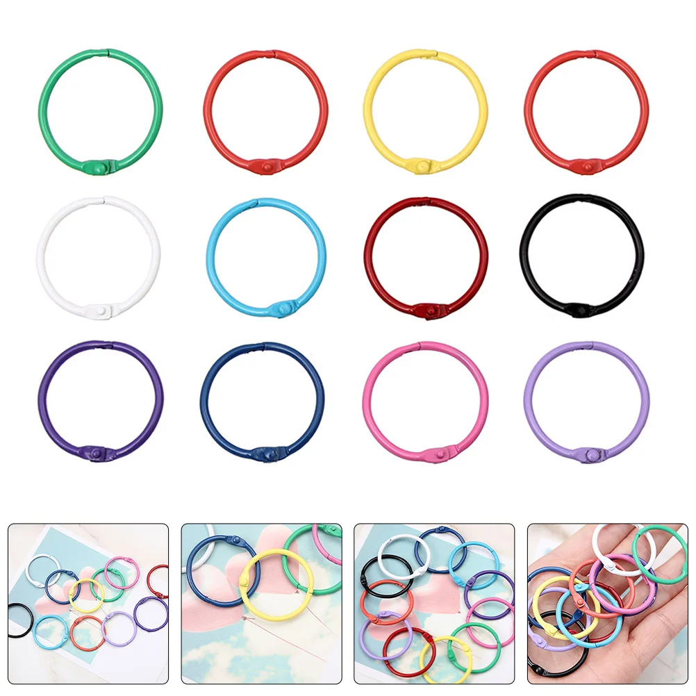 70 Pcs Convenient Key Chain Loose Leaf Ring Keychain Metal Rings Accessories Book Binder