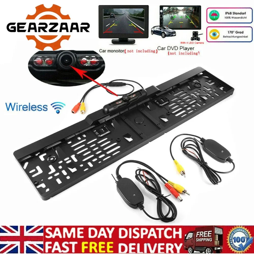 HD 170° Rear View Reversing Camera Back Up Car Parking Number Plate Night Vision