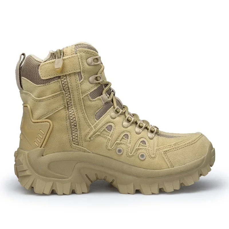 รองเท้าบูททหารสำหรับผู้ชาย, บูทหุ้มข้อขนาดใหญ่ยุทธวิธี39-46รองเท้ารองเท้าเพื่อความปลอดภัยทำงานรองเท้ามอเตอร์ไซค์