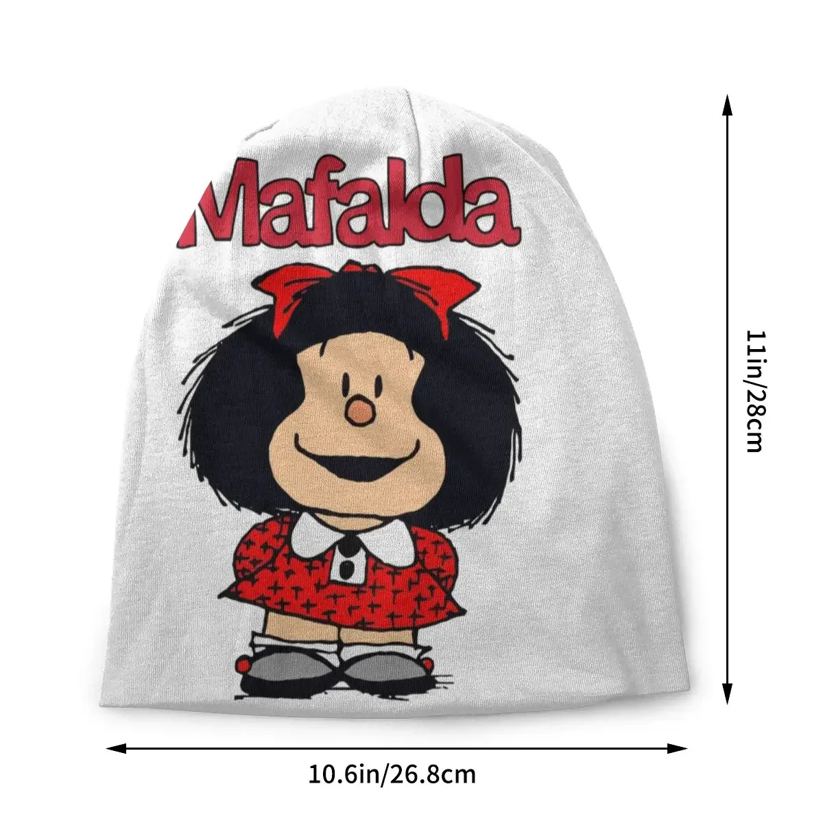 Cute Mafalda Beanies Caps For Men Women Unisex Cool Winter Warm Knit Hat Adult Argentine Cartoon Quino Comics Bonnet Hats