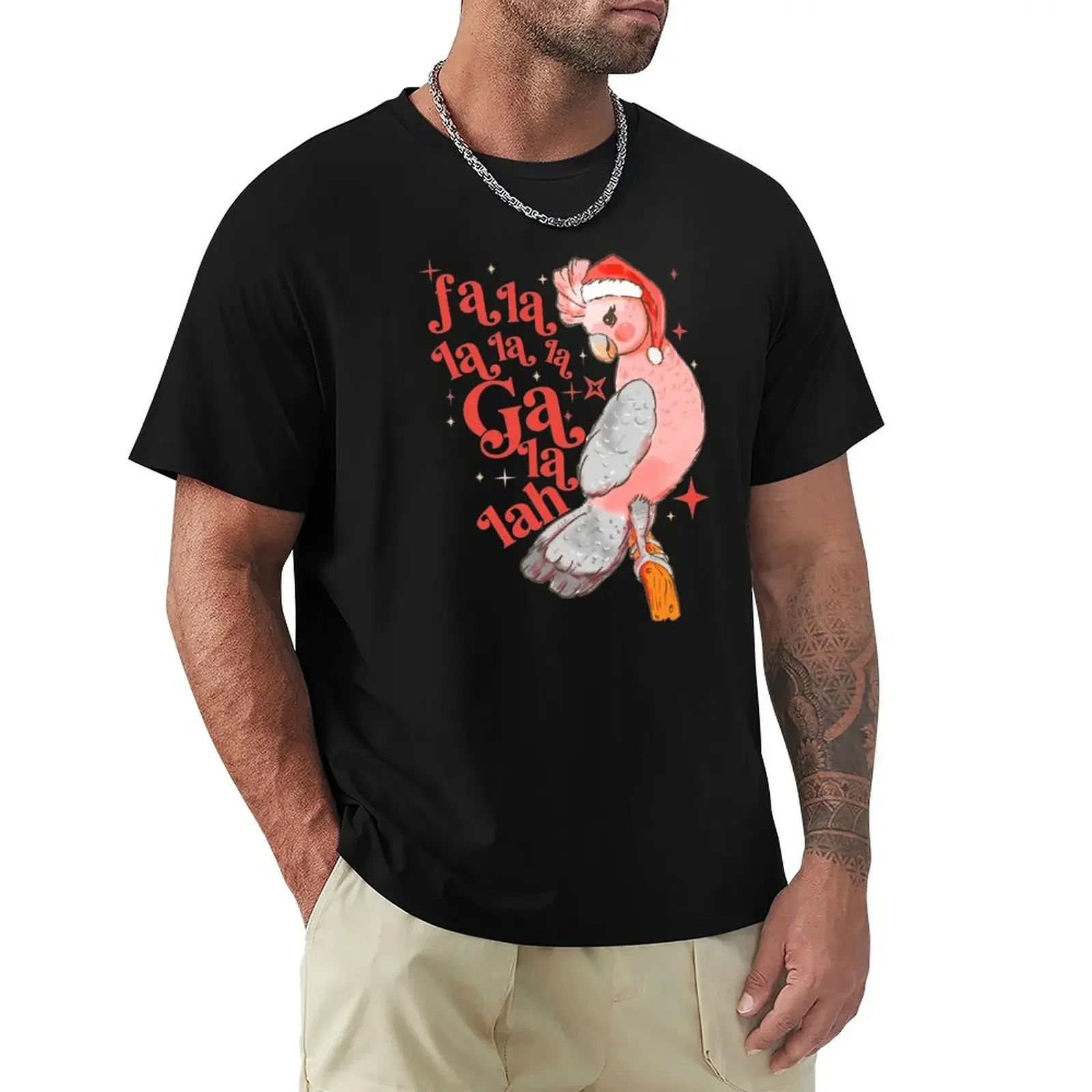 Australian Funny Christmas Holidays Cute Galah Bird Falala T-Shirt customs T-shirt men