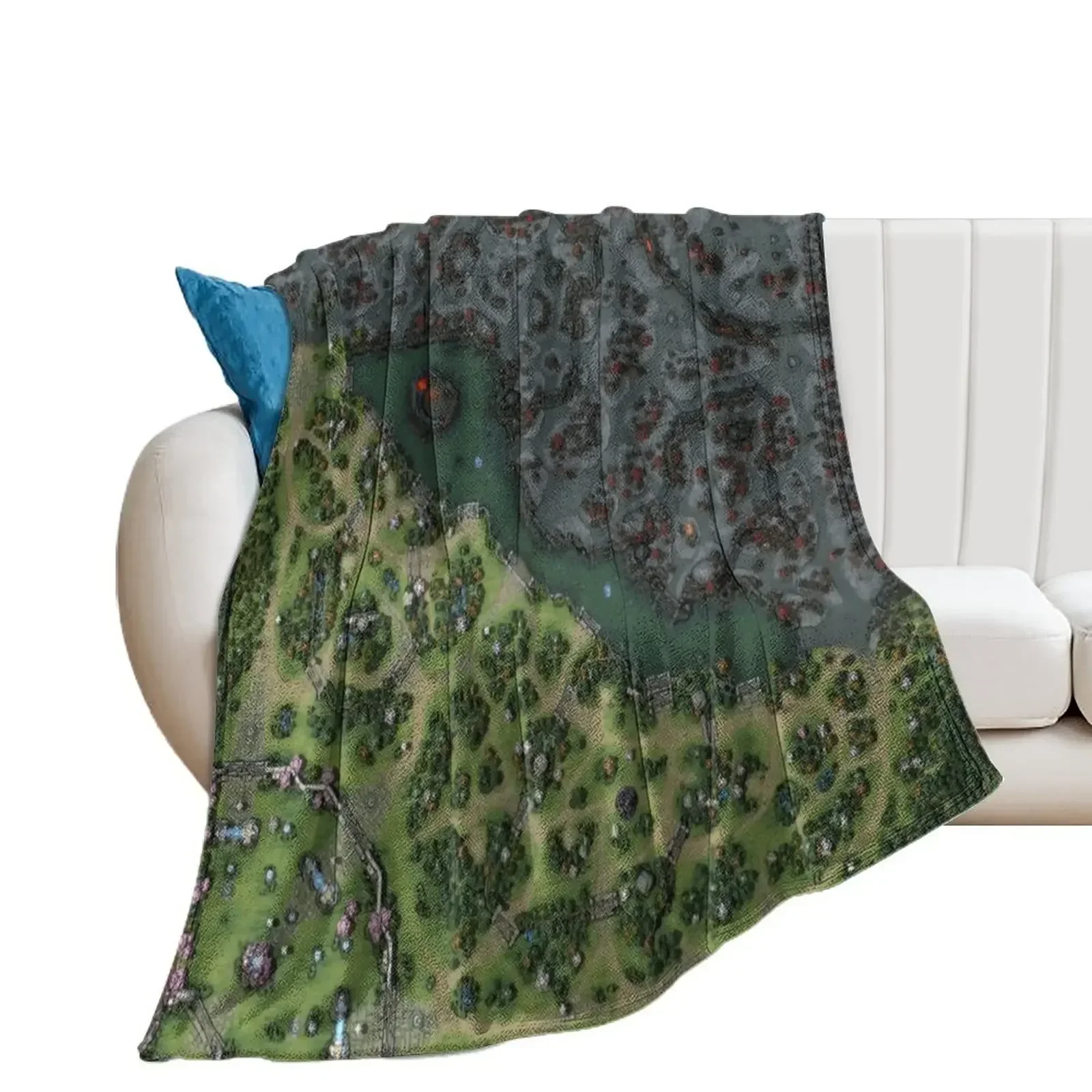 Dota 2 Reborn 7.28 HD Map Throw Blanket heavy to sleep Sleeping Bag Blankets