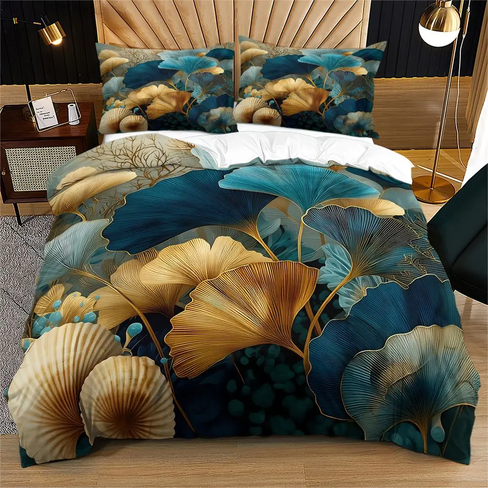 Autumn Tree Umbrella Scenic Duvet Cover Set Comforter Cover Bedding Set No Filler HD Digital Print Art Bedroom Bedding Set