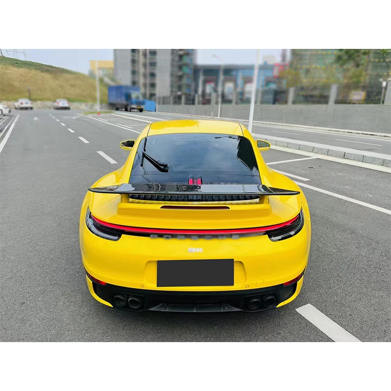 For Porsche 992 Turbos Style Car Rear Trunk Spoiler Rear Wing Tail Wing Parts Carbon Fiber Upgrade Body kit Car Accessories