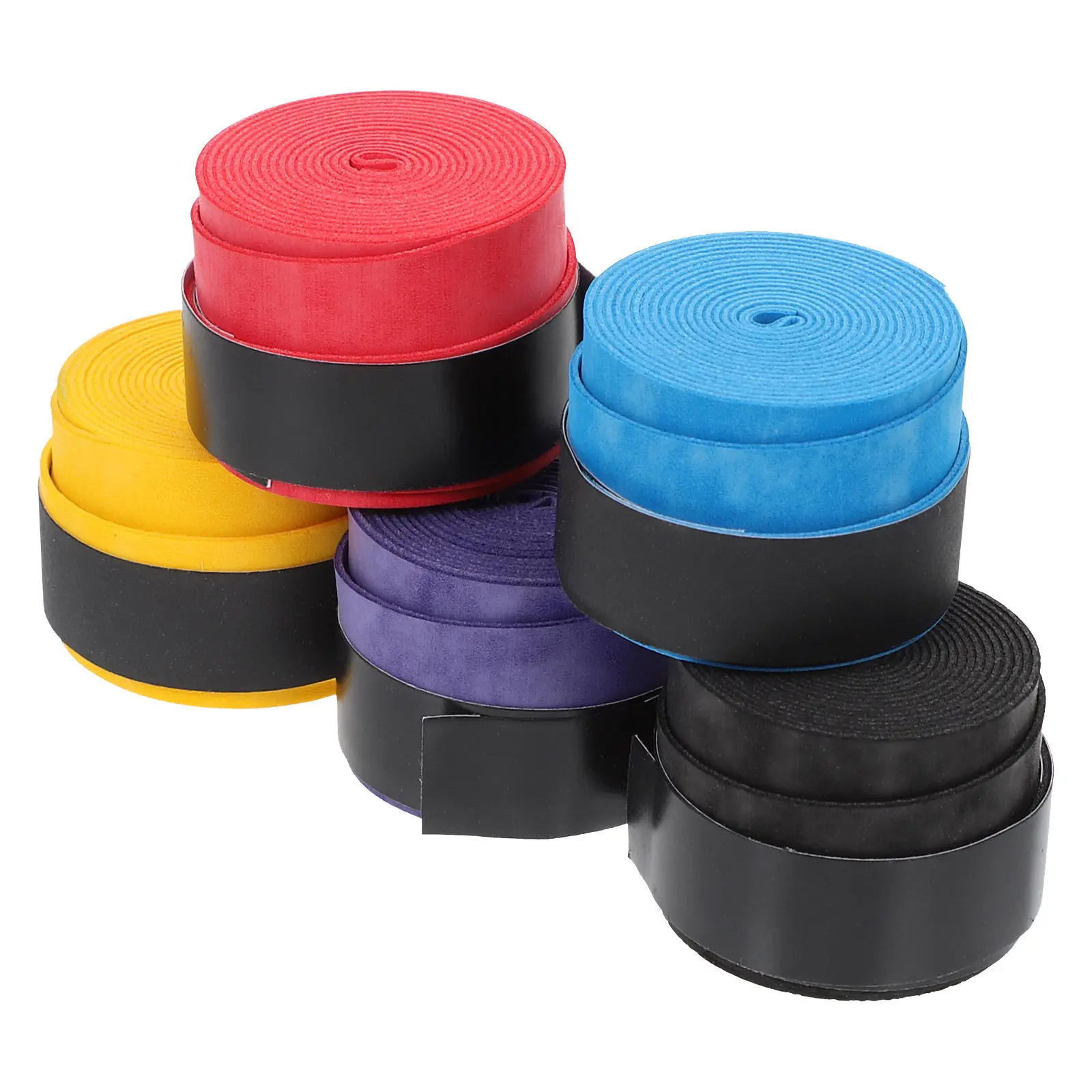 

5Pcs Racket Sweatband Grip Tape Dry Feel Overgrip for Tennis Badminton Handles High Performance Shock Absorption Comfortable