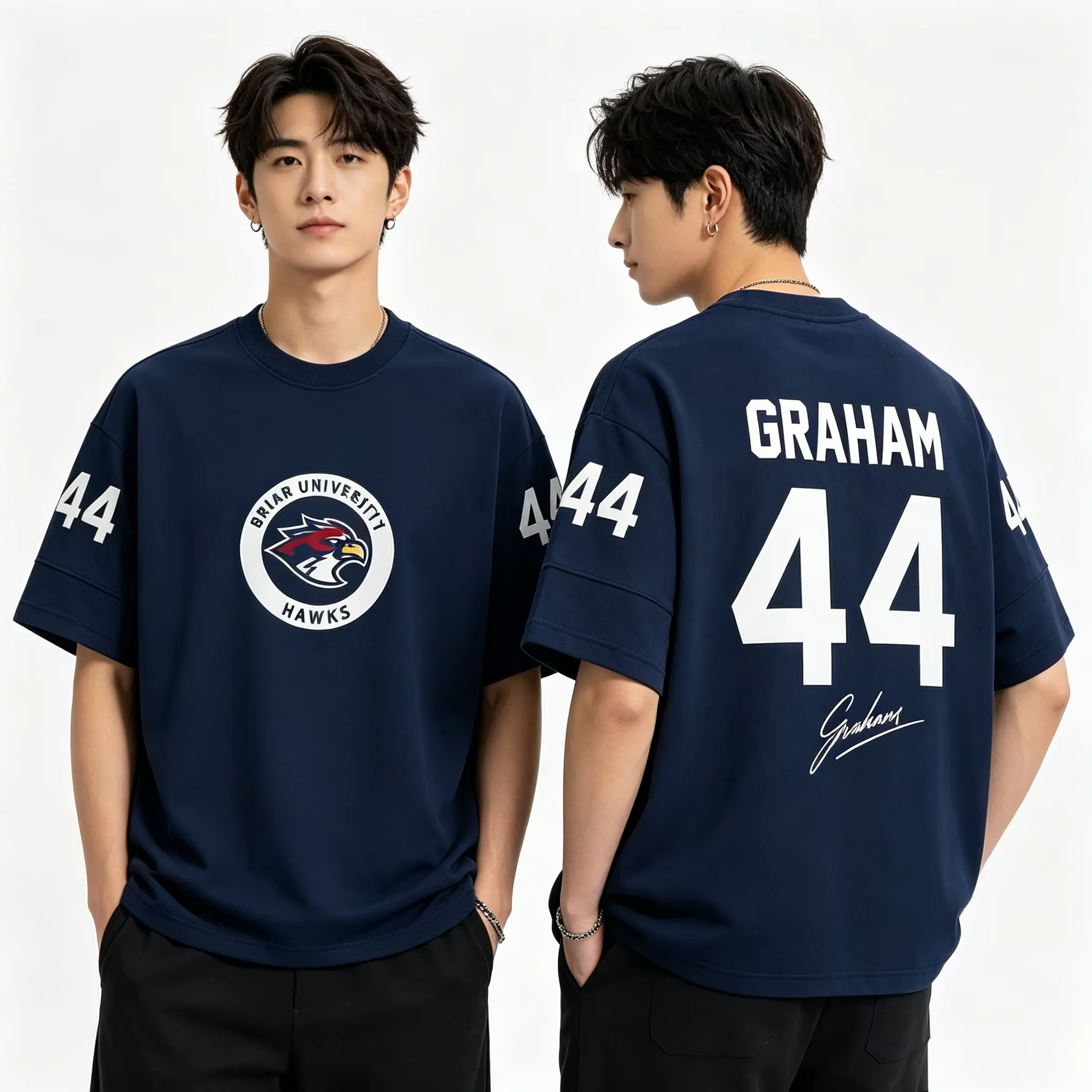 Nova Camiseta TV - Off Campus Briar University Jersey Graham 44 22 DI LAURENTIS 66, Camiseta de Manga Curta para Fãs, Masculina e Feminina