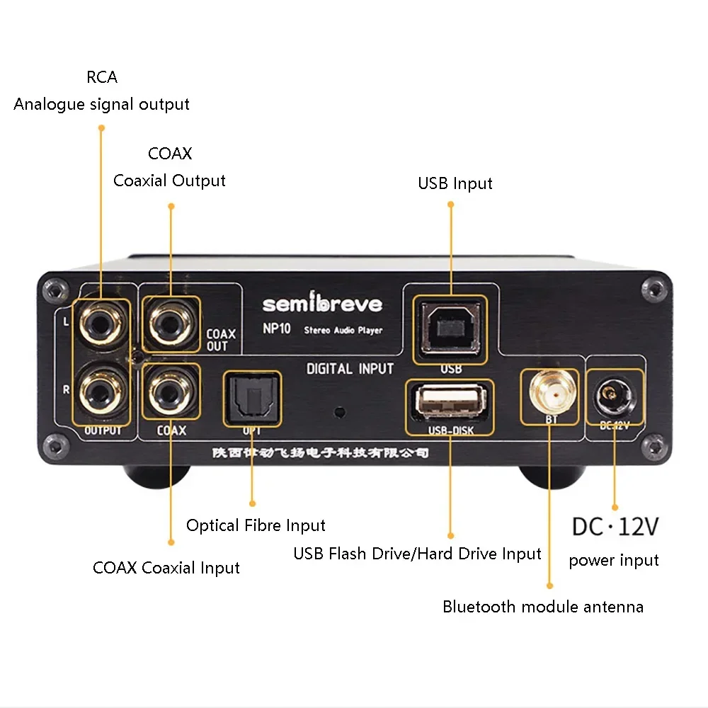 Lossless HIFI Audio Decoder 2pcs ES9038Q2M DAC DSD256 384KHz Lossless Decoding Music Player QCC3084 Bluetooth 5.4 AMANERO Module