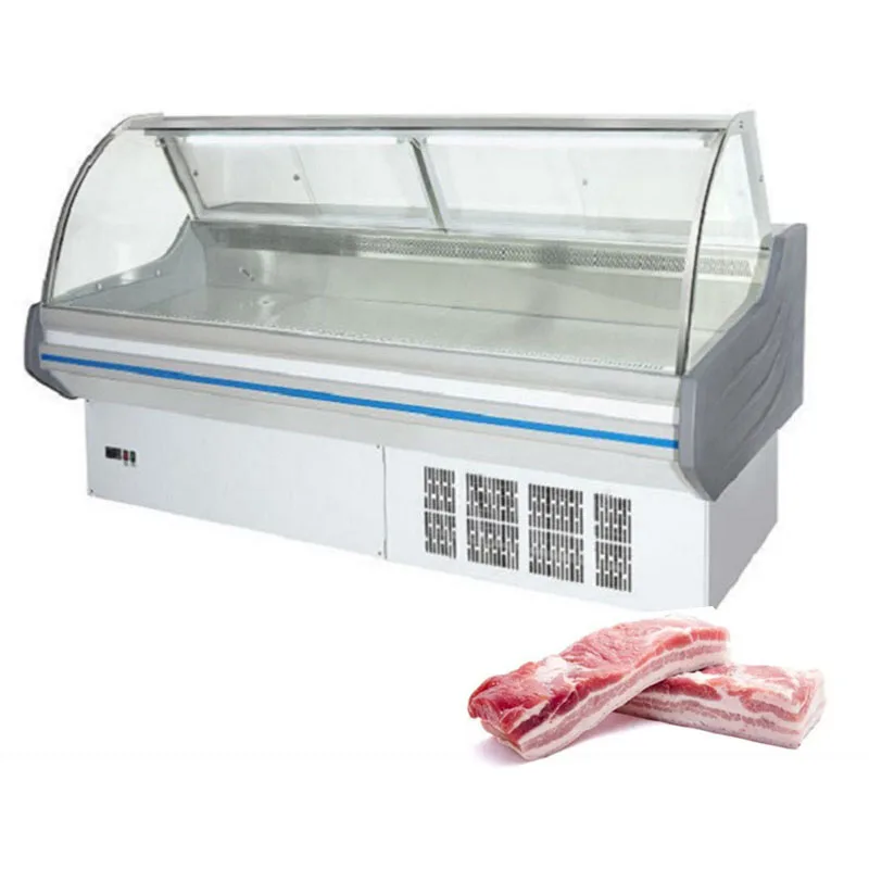 Supermarket Fresh Food Meat Deli Display Fridge Showcase Cabinet Meat Display Freezer