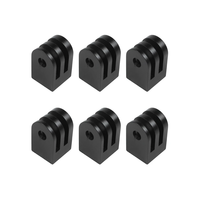 อะแดปเตอร์ฐานกล้องเพื่อการกีฬากลางแจ้งสำหรับอะลูมิเนียมอัลลอย CNC 6ชิ้นสำหรับอุปกรณ์เสริมสกรูโมโนพอดขนาด1/4นิ้วทั้งหมด