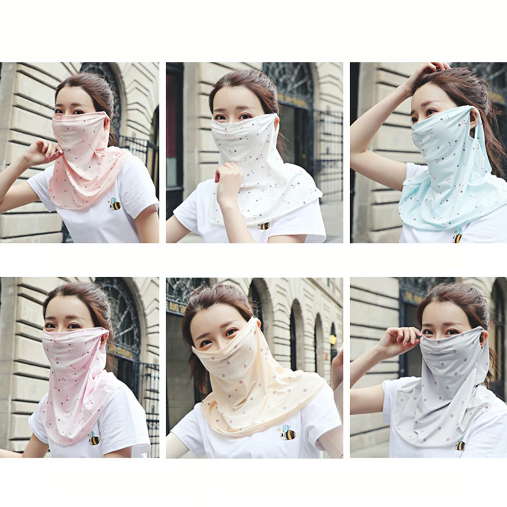 

2pcs Neck Gaiter Sunscreen Face Sunscreen Mask Scarf Riding Dustproof Neckerchief Protective Headwear Cycling