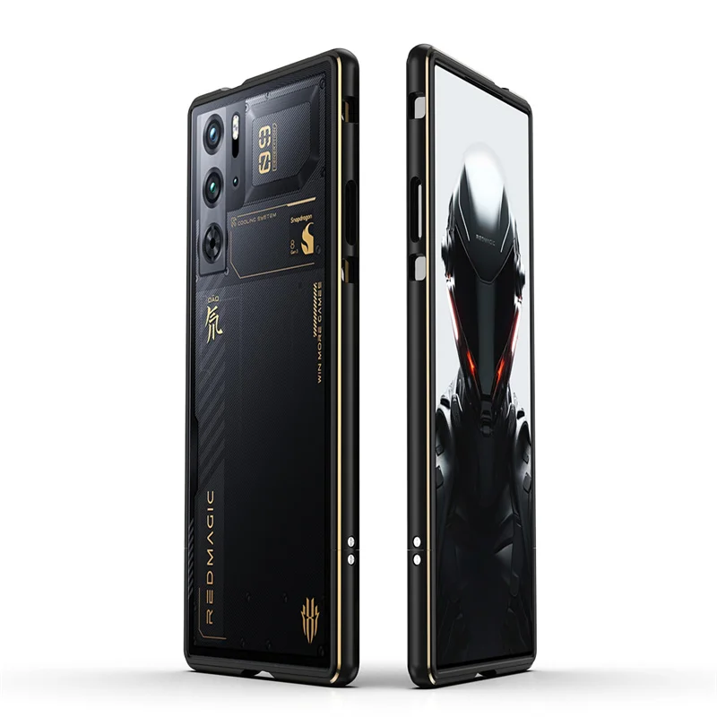 

Для ZTE Nubia Red Magic 9 Pro/9 Pro + Алюминиевый металлический бампер рамка тонкая Обложка искусственная кожа Роскошный чехол для игры