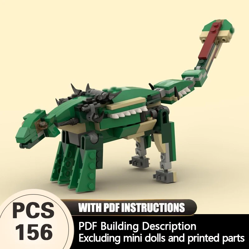 

Creators Animal Series Model MOC Building Bricks Ankylosaurid Modular Technology Gifts Holiday Assemble Children Toys Suit