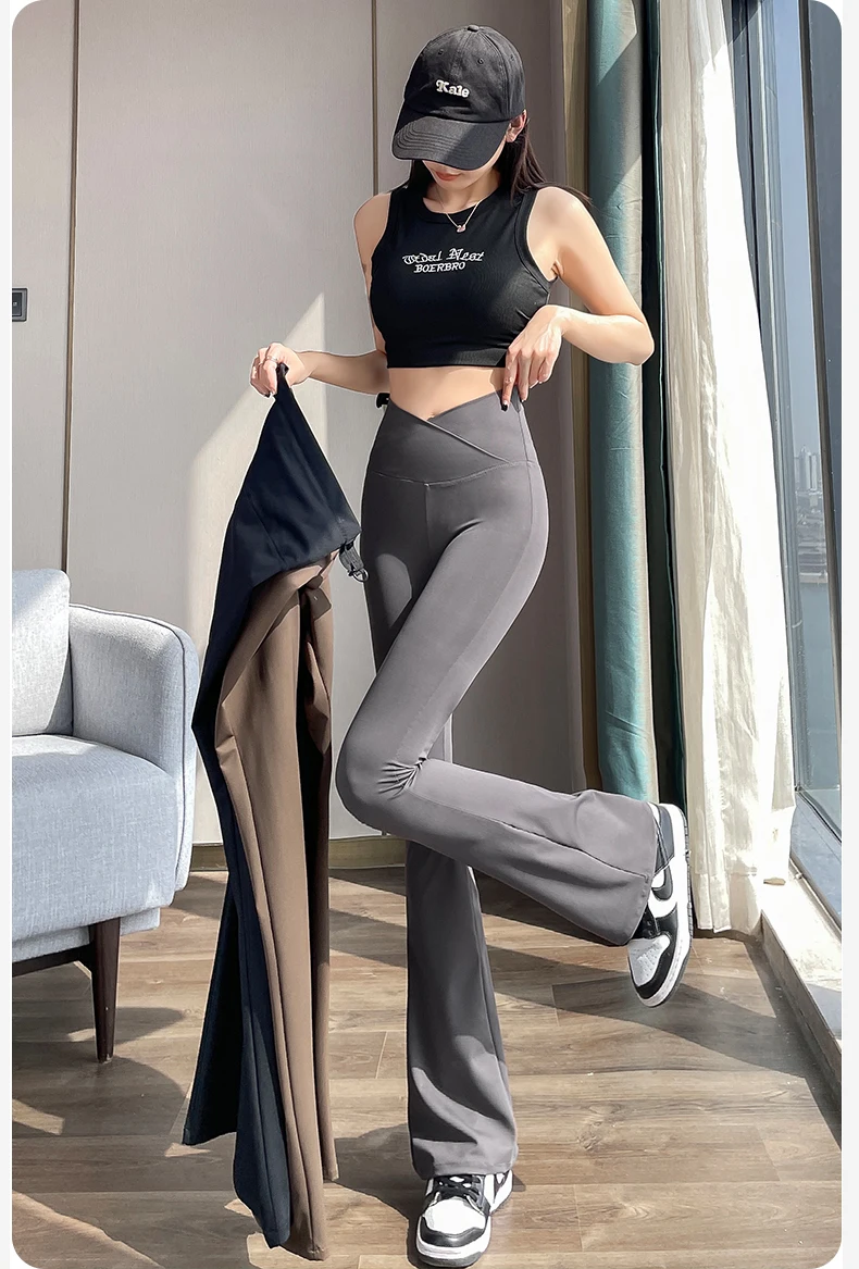 

2024 Summer Maternity Flare Pants Pregnancy Low Waist Yoga Sweatpants Pregnant Woman Belly Trousers Shark Skin Flare Bottoms