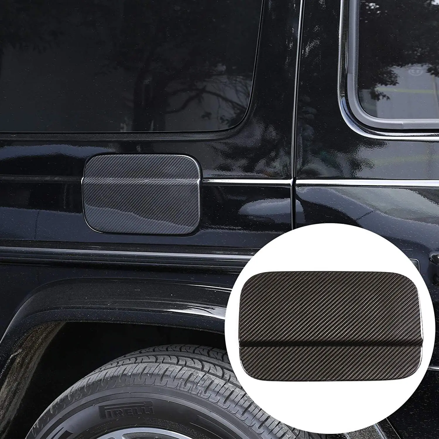 

Carbon Fiber Fuel Tank Cap Plate Cover Trim Car Interior Accessories For Benz G-Class G500 W463 2019-2023